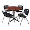 Cain Cain Round Table & Chair Set, Wood, Metal, Plastic Top, Cherry TB36RNDCH47BK - alternate 1